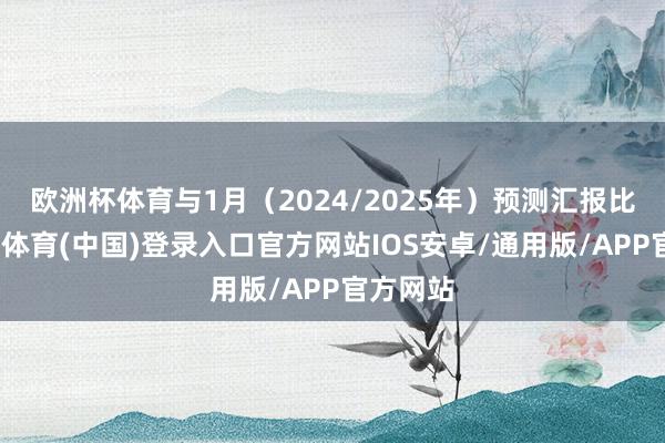 欧洲杯体育与1月(2024/2025年)预测汇报比较-世博体育(中国)登录入口官方网站IOS安卓/通用版/APP官方网站