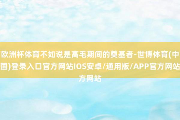 欧洲杯体育不如说是高毛期间的奠基者-世博体育(中国)登录入口官方网站IOS安卓/通用版/APP官方网站