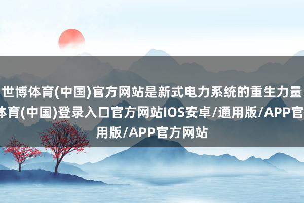 世博体育(中国)官方网站是新式电力系统的重生力量-世博体育(中国)登录入口官方网站IOS安卓/通用版/APP官方网站
