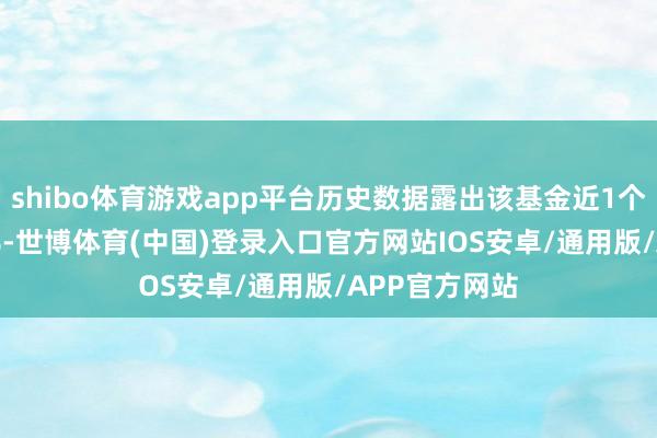 shibo体育游戏app平台历史数据露出该基金近1个月下降5.34%-世博体育(中国)登录入口官方网站IOS安卓/通用版/APP官方网站