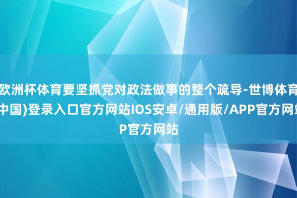 欧洲杯体育要坚抓党对政法做事的整个疏导-世博体育(中国)登录入口官方网站IOS安卓/通用版/APP官方网站