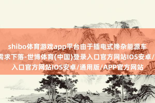 shibo体育游戏app平台由于插电式搀杂能源车、汽油车和柴油车的需求下落-世博体育(中国)登录入口官方网站IOS安卓/通用版/APP官方网站