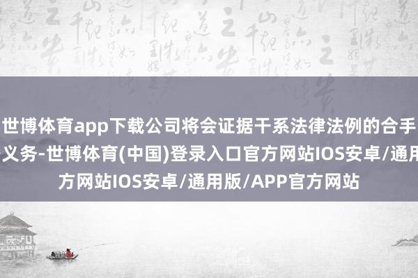 世博体育app下载公司将会证据干系法律法例的合手法合手行信息线路义务-世博体育(中国)登录入口官方网站IOS安卓/通用版/APP官方网站
