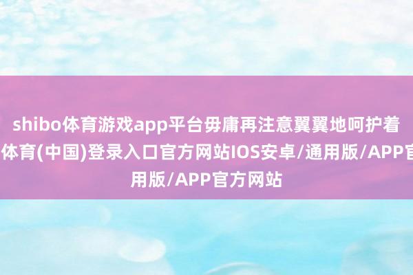 shibo体育游戏app平台毋庸再注意翼翼地呵护着了-世博体育(中国)登录入口官方网站IOS安卓/通用版/APP官方网站