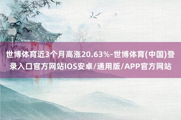 世博体育近3个月高涨20.63%-世博体育(中国)登录入口官方网站IOS安卓/通用版/APP官方网站